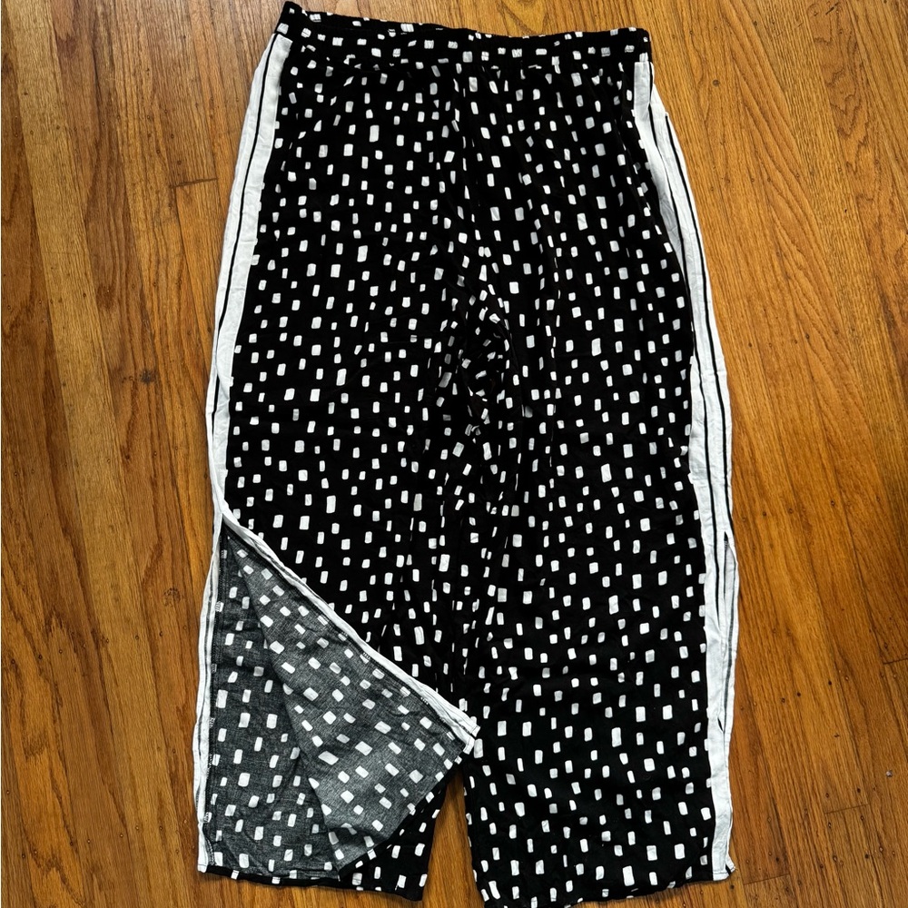 Eloquii Black and White Pants, 16 FLOWY AF!